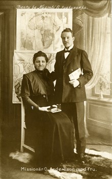 Kungsholms baptistförsamling 1870-1985, Missionär O. Andersson med fru.