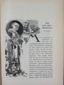 "Hur man äter i Stockholm" - utdrag från "Boken om Stockholm" 1901