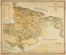 1674 års karta över Katarina församling (från år 1916)