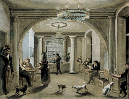 Bayards källare vid Södermalmstorg 1837.