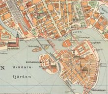 1926 års karta över Stockholm