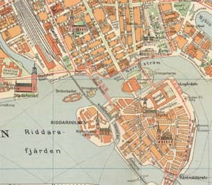 1926 års karta över Stockholm