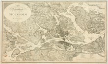 1817 års karta över Stockholm med omgivningar