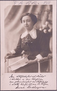 Porträtt av Anna Lindhagen - 1911