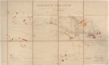Karta över Gröndals villastad jämte Ekensberg, Vinterviken, Blommensberg och Fågelsången