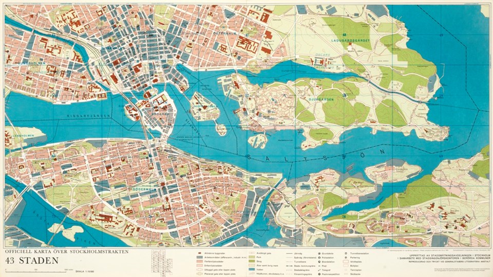Karta "Staden" år 1970 - Stockholmskällan