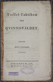 Toffel-Taktiken eller Qvinnoväldet – satir 1816