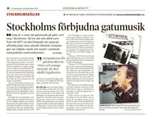 Stockholms förbjudna gatumusik