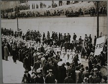 Demonstration på Kungsgatan 1 maj 1905