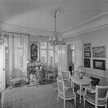 Västerlånggatan 55. Interiör från Thyra och Gustav Sjöbergs hem