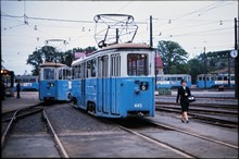 Spårvagnar vid Söderhallen 1967
