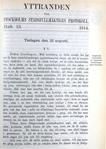 Debatt om understöd till de som drabbats av mobiliseringen efter första världskrigets utbrott - stadsfullmäktige 1914