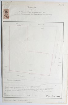 Underlag för bygglov år 1888, fastigheten Kronkvarnen 25