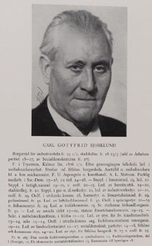 Carl Gottfrid Björklund. Ledamot av Stadsfullmäktige från och med 1918
