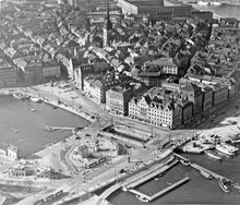 Flygfoto över Slussen 1931