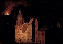 Branden på Högbergsgatan med Katarina kyrka