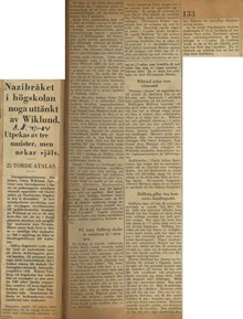 SA-ledaren Wiklund planerar slagsmål 1933