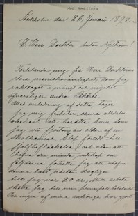 Sockerbagare vill ha hjälp sluta med "sjelfbefläckelse" - brev till Dr Nyström 1892