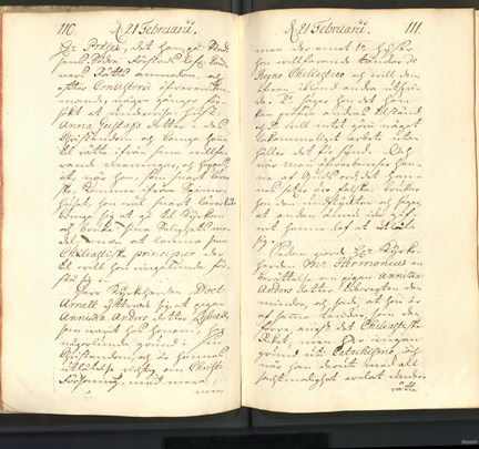 Stockholms domkapitels protokoll från den 21 februari 1733.